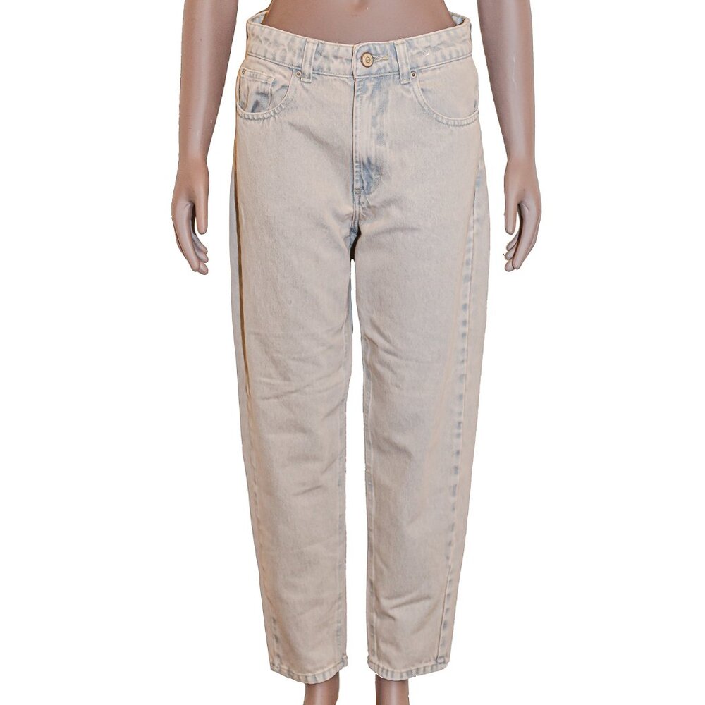 Light Wash Mom Jeans High Waisted Denim Relaxed Fit Casual Trendy Everyday Pants